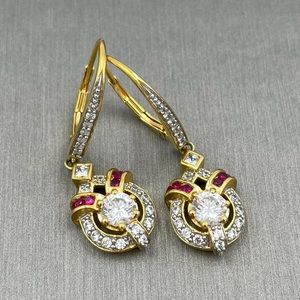 Swarovski crystals 925 silver earrings